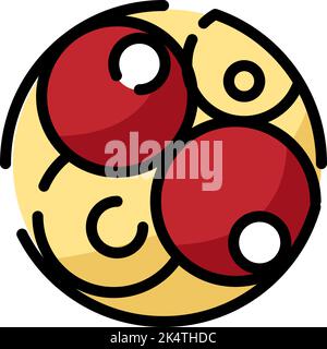 Menschliche Zelle, Illustration, Vektor auf weißem Hintergrund. Stock Vektor