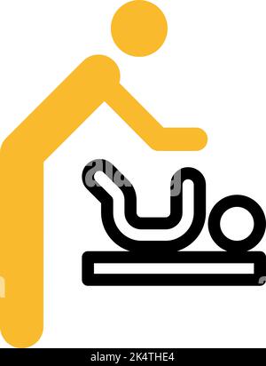 Einkaufszentrum Baby Zimmer, Illustration, Vektor auf weißem Hintergrund. Stock Vektor