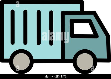 Transport großer LKW, Illustration, Vektor auf weißem Hintergrund. Stock Vektor