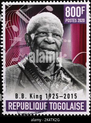 B.B. Königsporträt auf Briefmarke von Togo Stockfoto