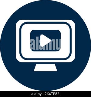 Blogging Video, Illustration, Vektor auf weißem Hintergrund. Stock Vektor