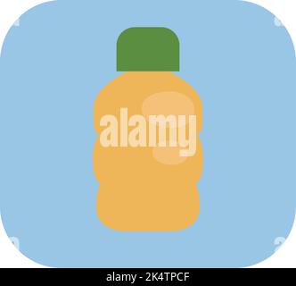 Camping Wasserflasche, Illustration, Vektor auf weißem Hintergrund. Stock Vektor