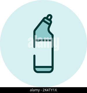 Reinigung WC-Gel, Illustration, Vektor auf weißem Hintergrund. Stock Vektor