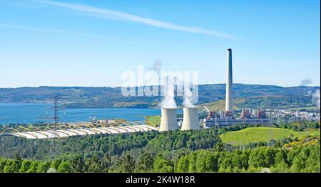 As Thermalkraftwerk Pontes, Puentes de García Rodriguez, A Coruna, Spanien, Europa Stockfoto