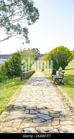 Gärten in Ribadeo, Lugo, Galicien, Spanien, Europa Stockfoto