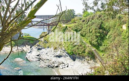 Gärten in Ribadeo, Lugo, Galicien, Spanien, Europa Stockfoto