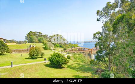 Gärten in Ribadeo, Lugo, Galicien, Spanien, Europa Stockfoto