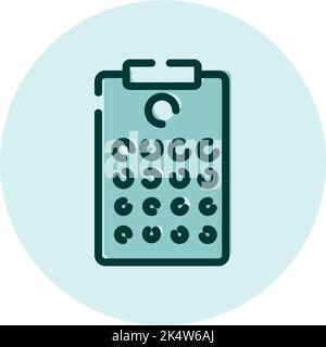 Medizinische Liste, Illustration, Vektor auf weißem Hintergrund. Stock Vektor