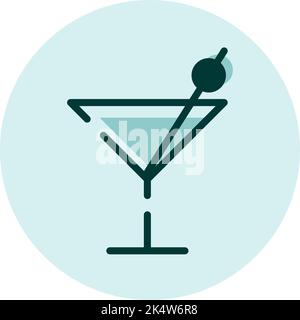 Hotelcocktail, Illustration, Vektor auf weißem Hintergrund. Stock Vektor