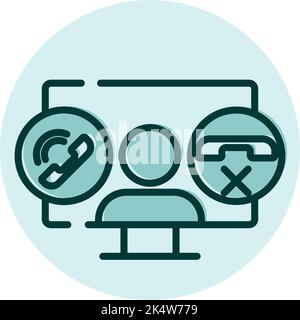 Online-Zoom-Lektionen, Illustration, Vektor auf weißem Hintergrund. Stock Vektor