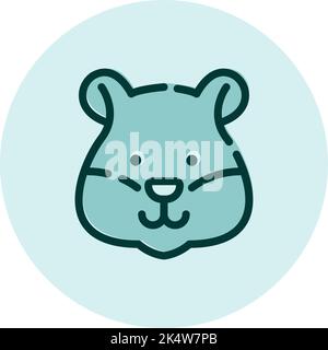 Haustier Hamster, Illustration, Vektor auf weißem Hintergrund. Stock Vektor