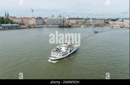 Helsinki City Commuter Ferries. Wassertransport in Finnland. Stockfoto