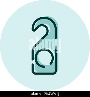 Hoteltürschild, Illustration, Vektor auf weißem Hintergrund. Stock Vektor