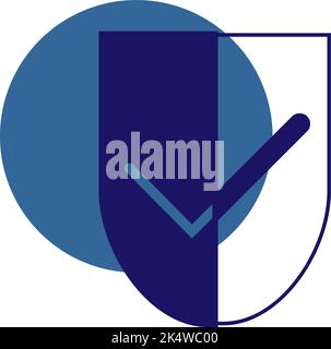 Schutzschild, Illustration, Vektor auf weißem Hintergrund. Stock Vektor