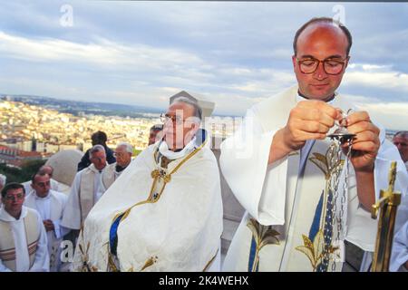 Segnung der Stadt Lyon durch Mgr. Balland, Erzbischof von Lyon, Lyon, Frankreich Stockfoto