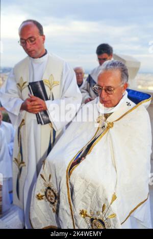 Segnung der Stadt Lyon durch Mgr. Balland, Erzbischof von Lyon, Lyon, Frankreich Stockfoto