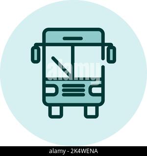 Stadtbus, Illustration, Vektor auf weißem Hintergrund. Stock Vektor
