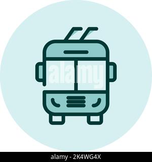 City Trollebus, Illustration, Vektor auf weißem Hintergrund. Stock Vektor