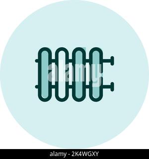 Immobilien-Heizsystem, Illustration, Vektor auf weißem Hintergrund. Stock Vektor