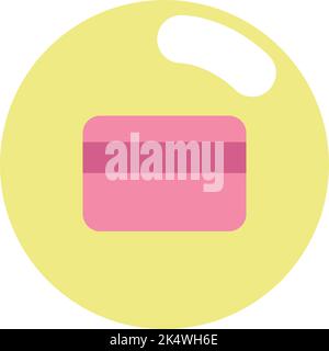 Bankkarte, Illustration, Vektor auf weißem Hintergrund. Stock Vektor