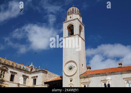 Dubrovnik, Kroatien. Mittelalterliche Altstadt. Dubrovnik Glockenturm. Stockfoto