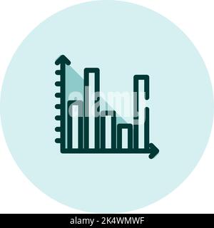 Geschäftsanalyse, Illustration, Vektor auf weißem Hintergrund. Stock Vektor