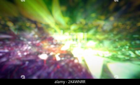 Weiche Fokus grün und rosa Diamant Brechungslichter bg - abstrakt 3D Rendering Stockfoto