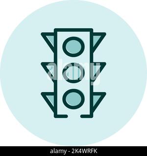 Ampel, Illustration, Vektor auf weißem Hintergrund. Stock Vektor