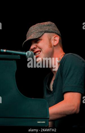 Isaac Slade - The Fray, V2007, Hylands Park, Chelmsford, Essex, Großbritannien - 18. August 2007 Stockfoto