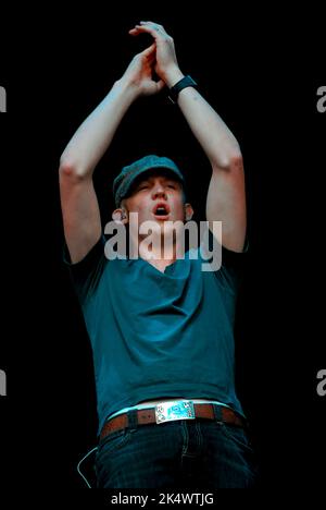 Isaac Slade - The Fray, V2007, Hylands Park, Chelmsford, Essex, Großbritannien - 18. August 2007 Stockfoto