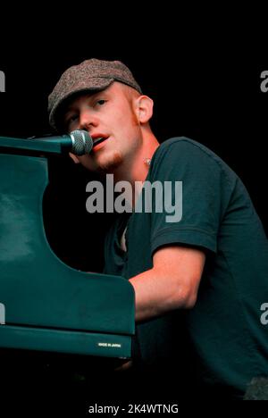 Isaac Slade - The Fray, V2007, Hylands Park, Chelmsford, Essex, Großbritannien - 18. August 2007 Stockfoto