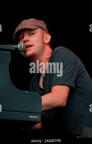 Isaac Slade - The Fray, V2007, Hylands Park, Chelmsford, Essex, Großbritannien - 18. August 2007 Stockfoto