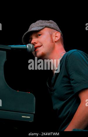 Isaac Slade - The Fray, V2007, Hylands Park, Chelmsford, Essex, Großbritannien - 18. August 2007 Stockfoto