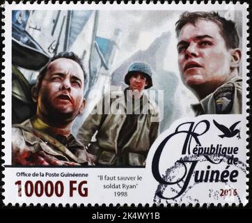 Film „Saving private Ryan“ auf Briefmarke Stockfoto