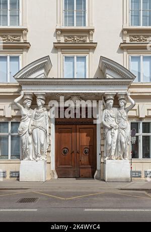 Palais Pallavicini am Josefsplatz 5, bekannt als Harry Lime’s Wohnung im Dritten Mann, Wien, Österreich Stockfoto