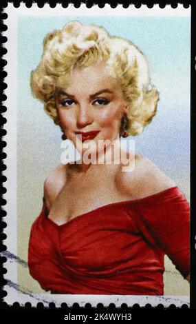 Bild von Marilyn Monroe auf Briefmarke Stockfoto