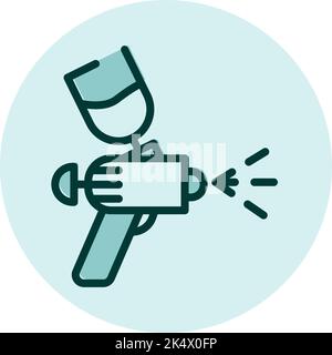 Automalerei, Illustration, Vektor auf weißem Hintergrund. Stock Vektor