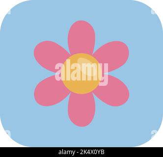 Internationaler Kindertag rosa Blume, Illustration, Vektor auf weißem Hintergrund. Stock Vektor