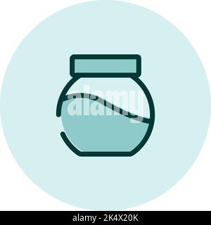 Hausgemachte Marmelade, Illustration, Vektor auf weißem Hintergrund. Stock Vektor