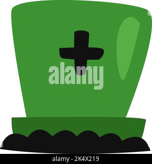 Halloween Grab, Illustration, Vektor auf weißem Hintergrund. Stock Vektor