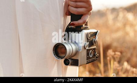 Kino-Kamera im Retro-Stil Stockfoto