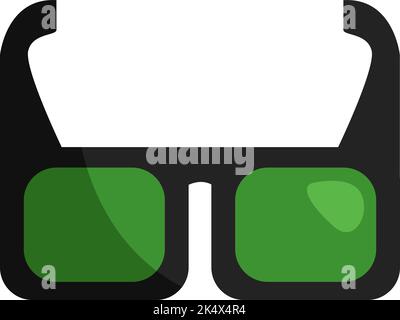 3D Gläser, Illustration, Vektor auf weißem Hintergrund. Stock Vektor