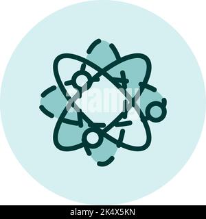 Physikwissenschaft, Illustration, Vektor auf weißem Hintergrund. Stock Vektor