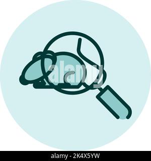 Tierversuche, Illustration, Vektor auf weißem Hintergrund. Stock Vektor