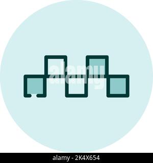 Taxifahrt, Illustration, Vektor auf weißem Hintergrund. Stock Vektor