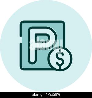 Parkpreis, Illustration, Vektor auf weißem Hintergrund. Stock Vektor
