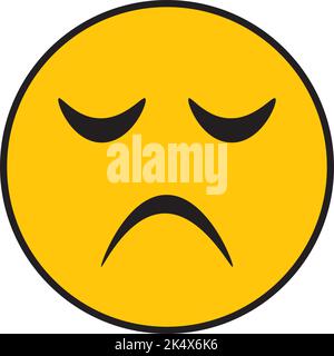 Mad Smiley, Illustration, Vektor auf weißem Hintergrund. Stock Vektor