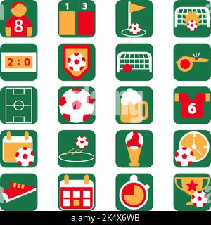 Fußballregeln, Illustration, Vektor auf weißem Hintergrund. Stock Vektor