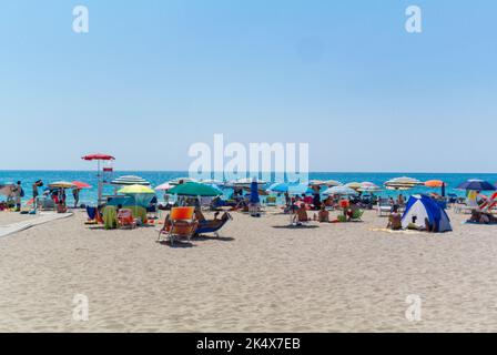 Panoramablick auf Lido Marini, Apuglia, Süditalien Stockfoto