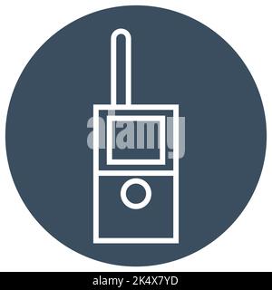 Polizeisender, Illustration, Vektor auf weißem Hintergrund. Stock Vektor